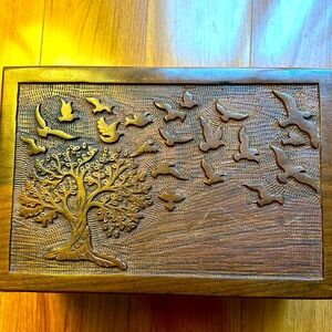 SIC Handmade Engraved Wooden Urn for Human Ashes Adult Male & Female or Pet